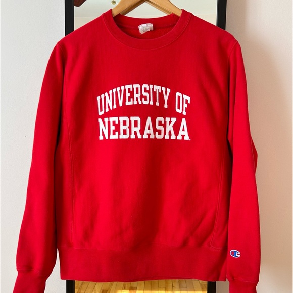 Vintage Y2K Champion Reverse Weave University of Nebraska crewneck sweater NCAA - Picture 1 of 12